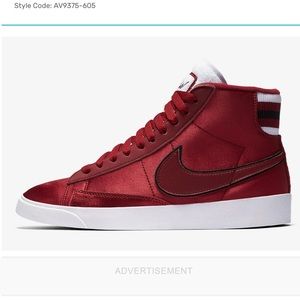 Nike Red Satin Blazers Sz 8